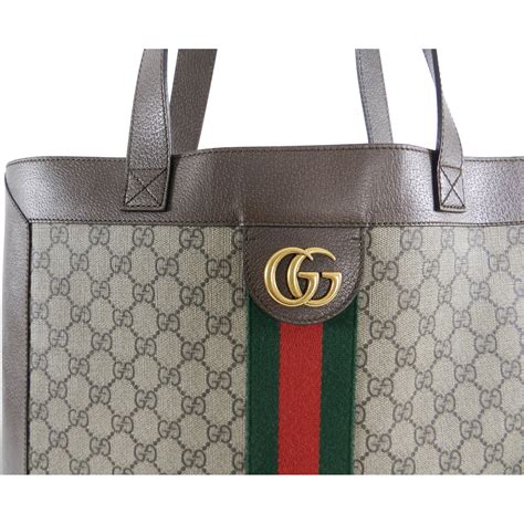 gucci gg supreme tote bag brown|Gucci gg canvas tote bag.